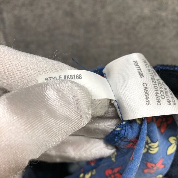 J. Crew 6'' Stretch Eco Swim Trunk Mens XL Jumping Flowers Blue Floral Lined - Picture 10 of 10